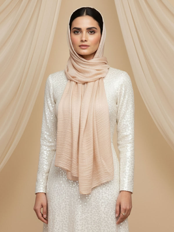Soft Tissue Silk Hijab - Beige